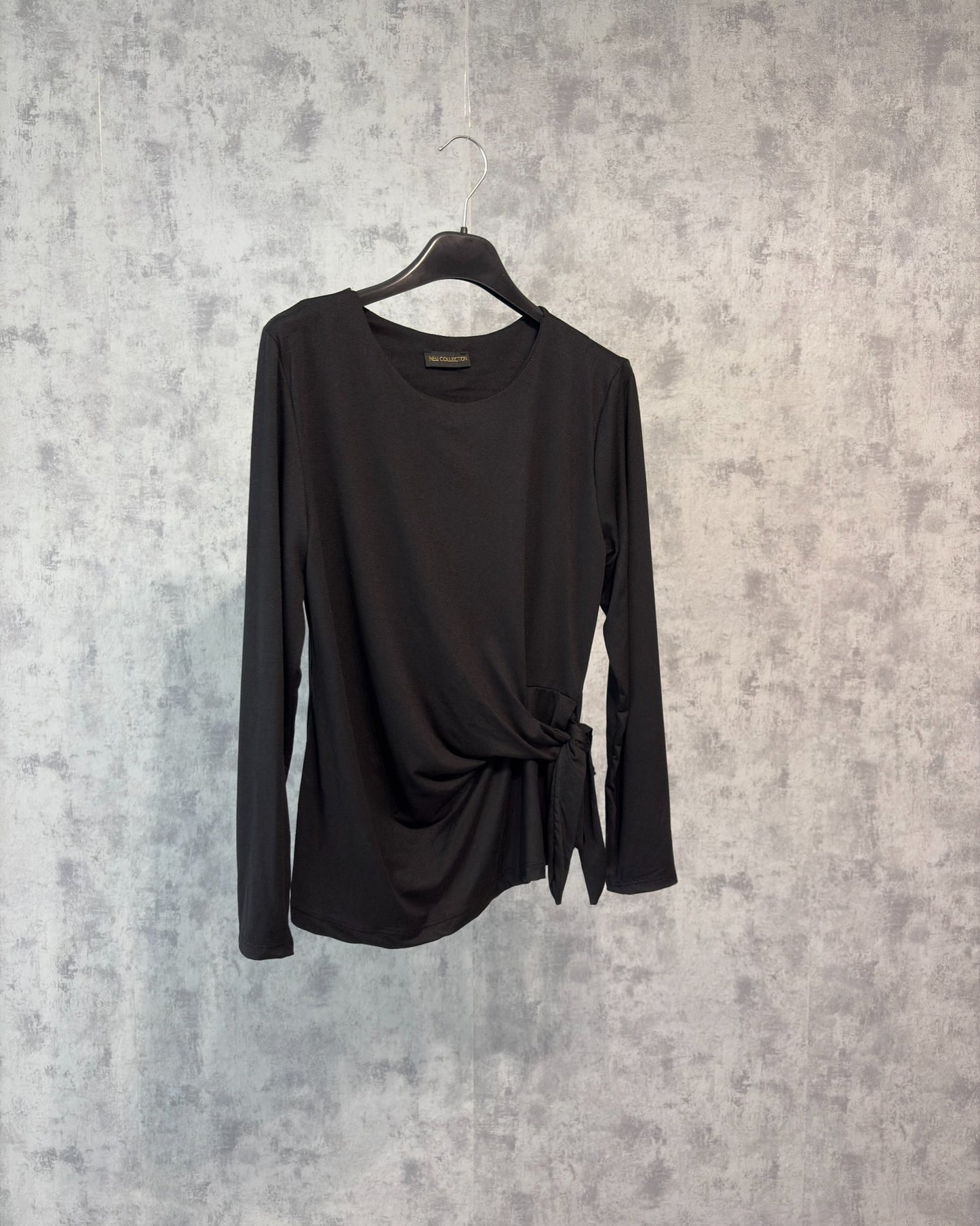 Langarm-Shirt mit seitlicher Schleife – Elegant & Vielseitig
