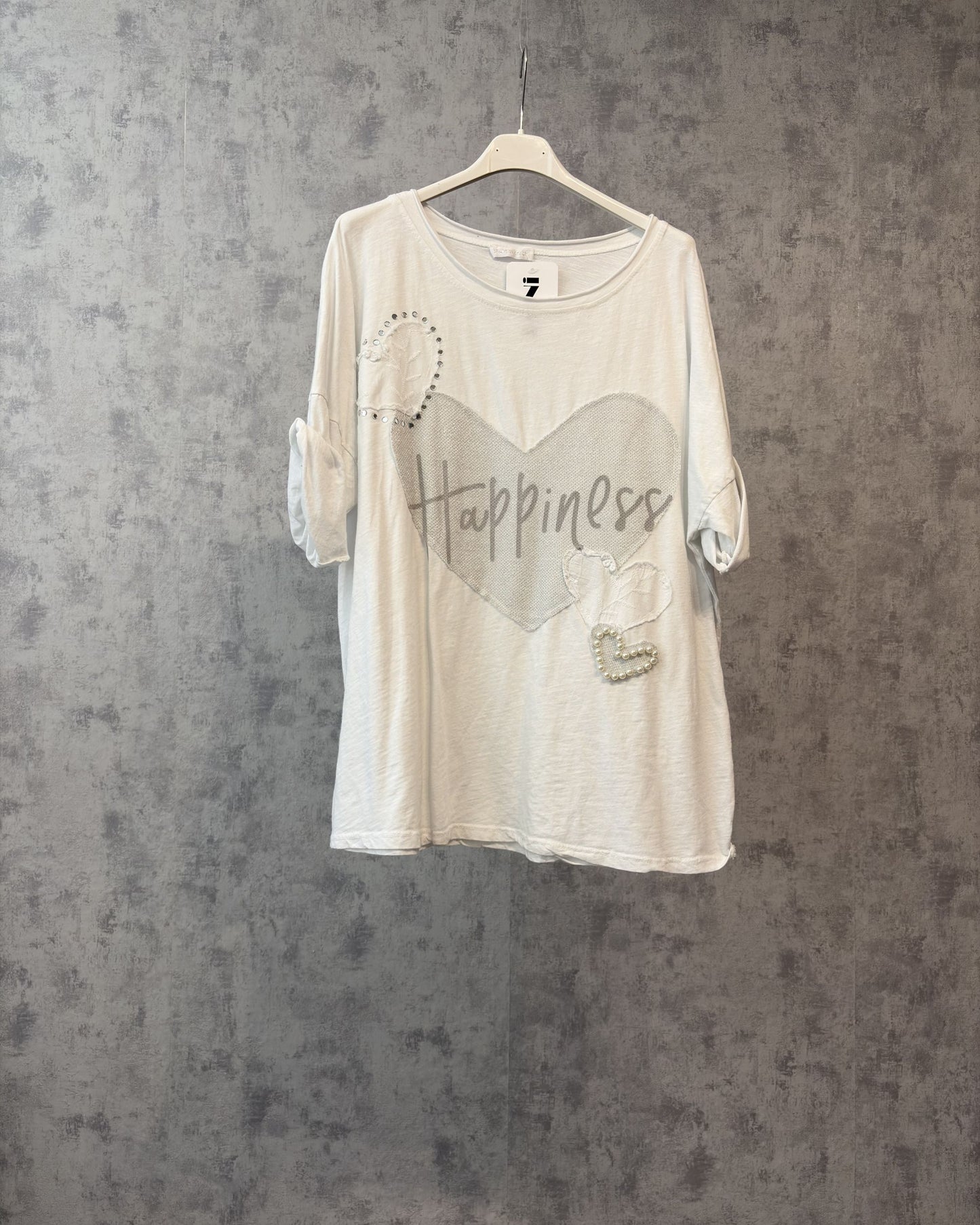 Shirt mit „Happiness“-Print