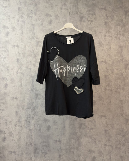 Shirt mit „Happiness“-Print