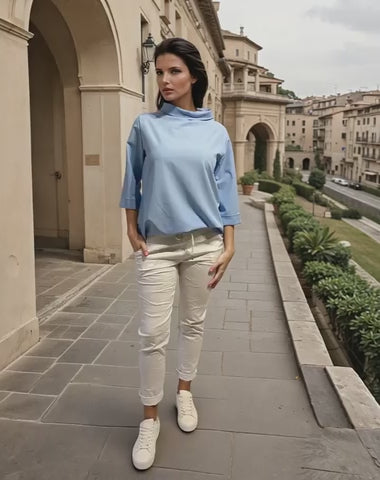 Asymmetrisches Wickelshirt