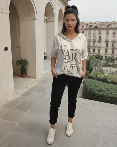 Oversized Hoodie-Shirt mit Print